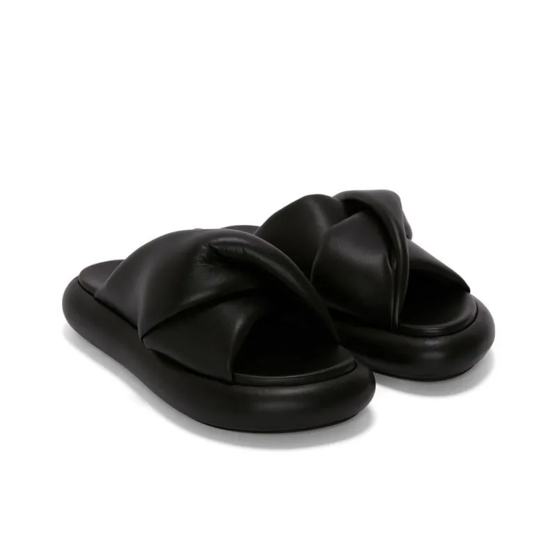 JW Anderson Rubber Sole Slip Resistant Slide Slippers Women's Black-2