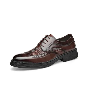 SHUPATE Dress Shoes Men Low Top Black/Brown