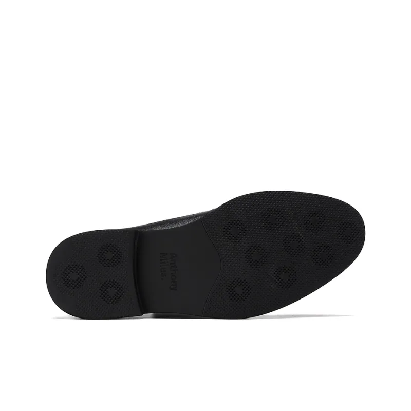 Anthony Miles Men's Casual Shoes Men Low Top Black/White-5