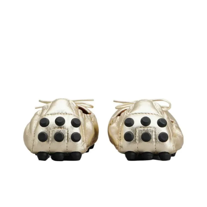 TOD'S Metallic Effect Bubble Ballerina Shoes Women's-3