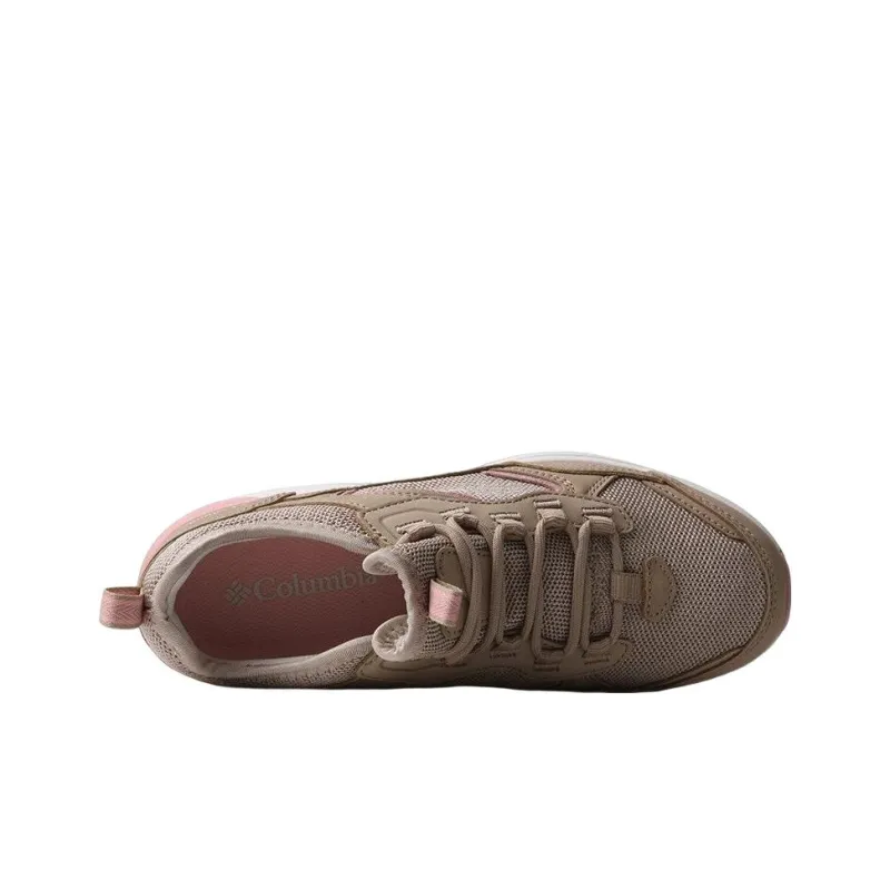 Columbia Anti Slip Wear Resistant Low Top Outdoor Shoes Women's Pink Yellow Brown-2