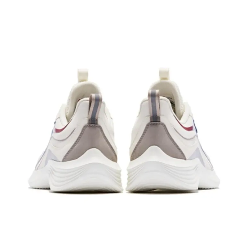 QIAODAN Shock Absorbers With Slip Resistant And Abrasion Resistant Properties Low Top Casual Running Shoes Men's White-4