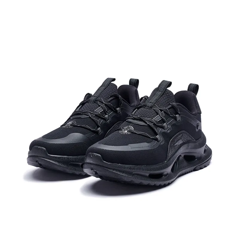 361° Cushioning, Slip Resistant, Abrasion Resistant, Breathable Low Top Running Shoes Men's Black Gray-2