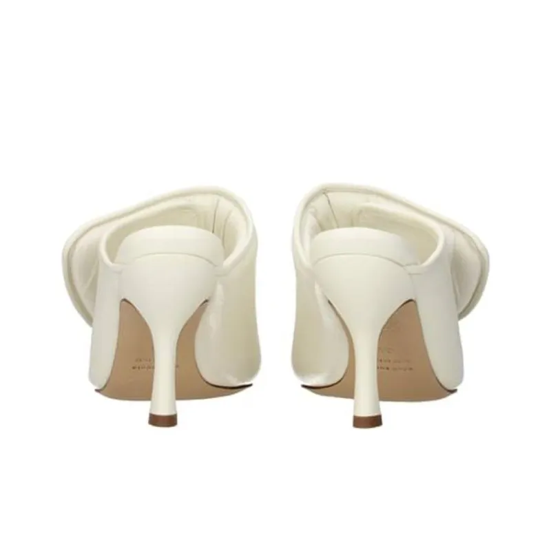 GIA BORGHINI Rubber Sole Slide Slippers Women's White-4