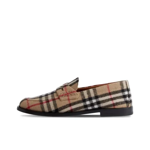 Burberry Check Wool Loafers