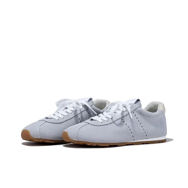 BELLALILY Low-Top Casual Shoes 1cm Women's Green Apricot Light Blue Dusty Pink-8