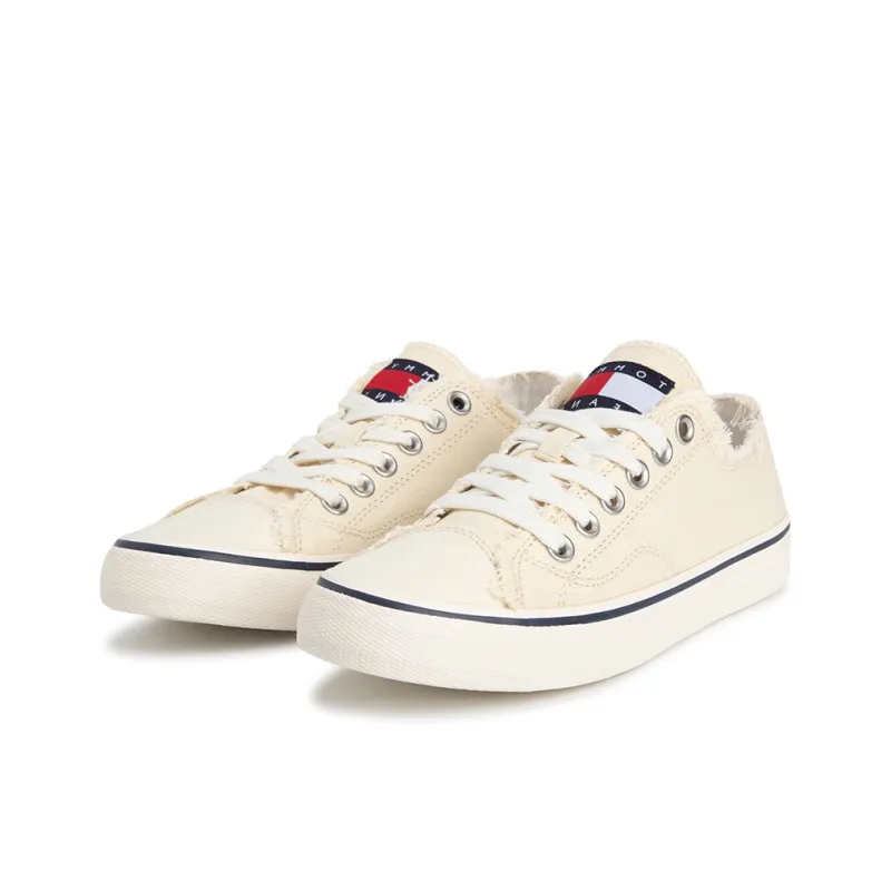 Tommy Hilfiger Stylish Skateboarding Shoes Women's Beige Yellow-0