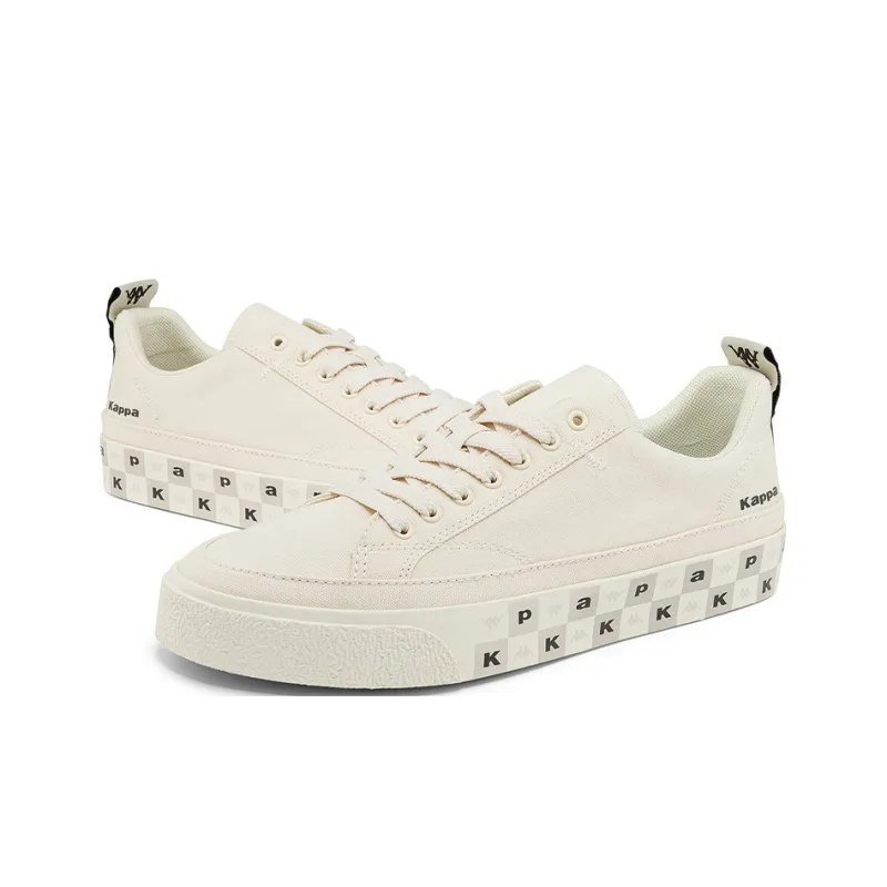 Kappa Low Top Skateboard Shoes Unisex Heron Feather White-3