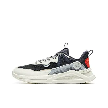 Erke Jie Ao Anti Slip Wear Resistant Low Top Sports Casual Shoes White Black Blue