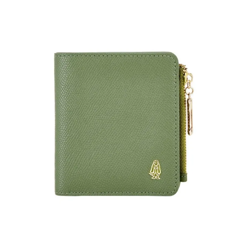 Hush Puppies Cow Leather Wallet Mini Women's Green-0