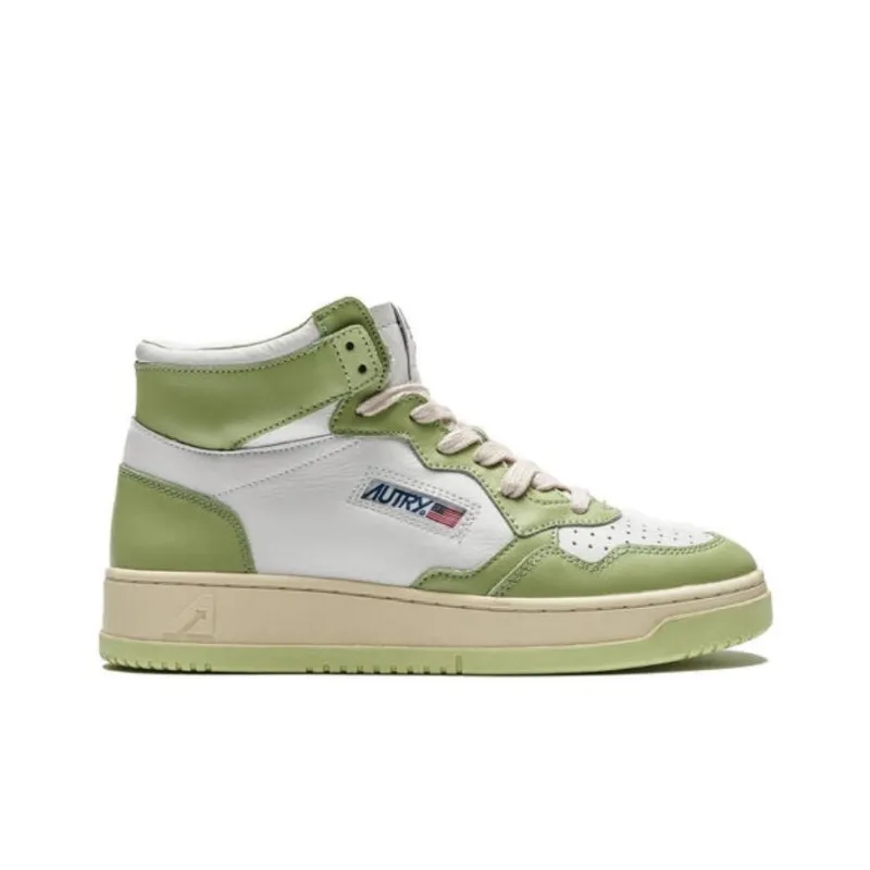AUTRY Stylish Skateboarding Shoes Women's White Green-1
