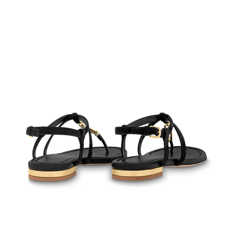 LOUIS VUITTON Dita One Strap Sandals Women's Black-2