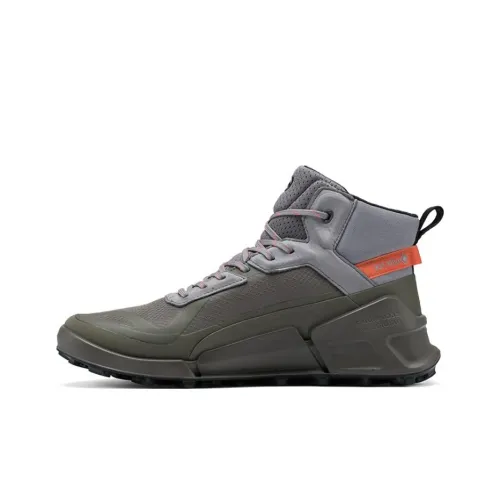 Ecco Casual Shoes Men High-Top Army Green