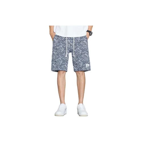 Tonlion Denim Shorts Men Royal Blue