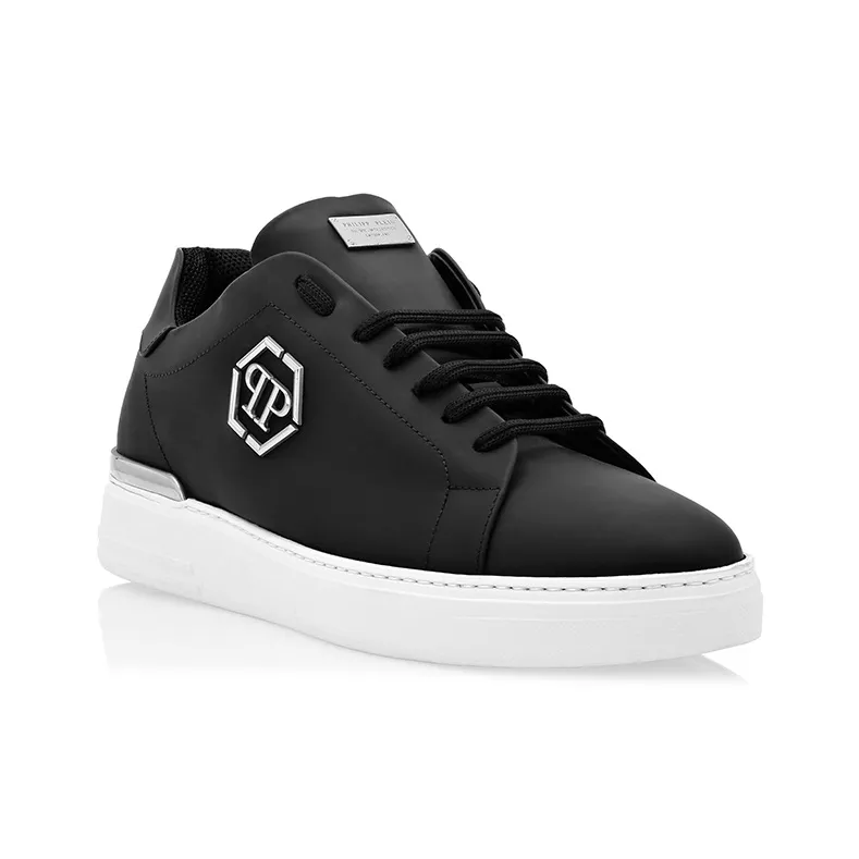 PHILIPP PLEIN Low Top Stylish Skateboarding Shoes Men's Black-2