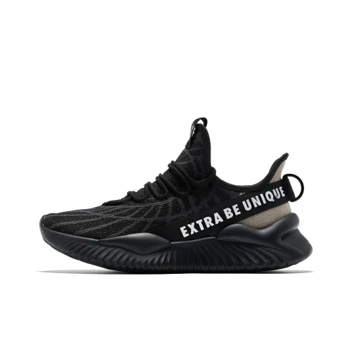 QIAODAN Anti Slip Wear Larry Low Top Running Shoes Men's Black Gray