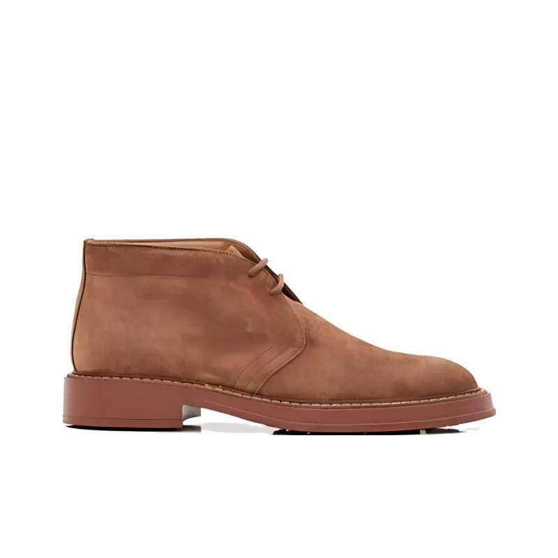 TOD'S Desert Round Toe Lace Up Boots-1