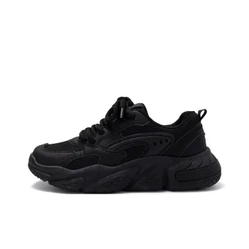 HUANQIU Durable Breathable Low Top Casual Running Shoes Men's Black