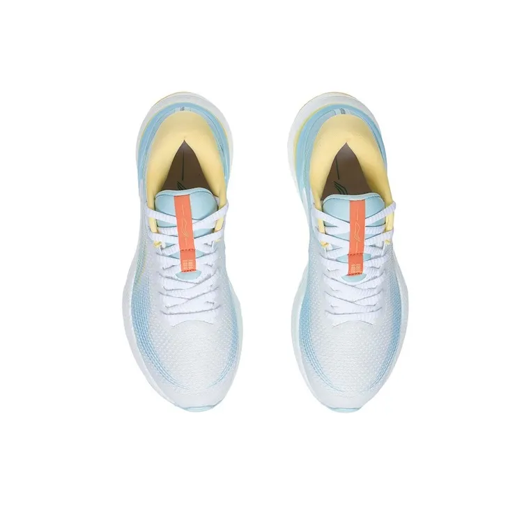 LiNing Shock Absorbers With Slip Resistant And Abrasion Resistant Properties Low Top Running Shoes Women's White Blue-3