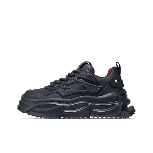 SALAXI Low-Top Chunky Sneakers Unisex Black