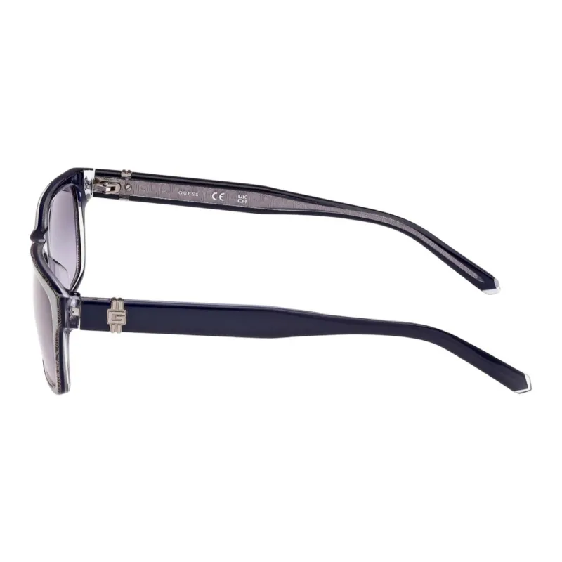GUESS Plastic Rectangular Sunglasses Men's Blue-2