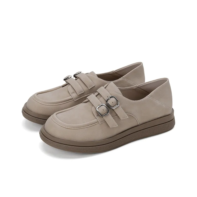 GEMEIQ Loafers Women's Beige/Milk Tea-1