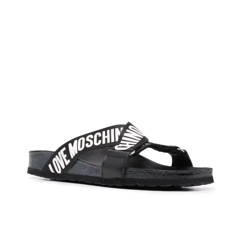 Love MOSCHINO Logo Open-toe Slides-2