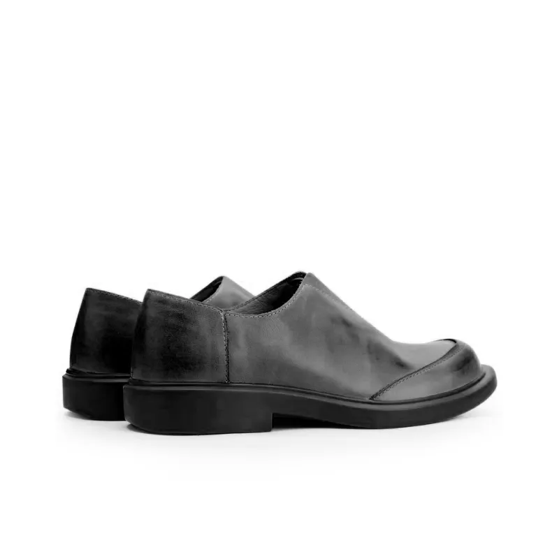 Voguhomme Men's Casual Shoes Men Low Top Brown/Black-4