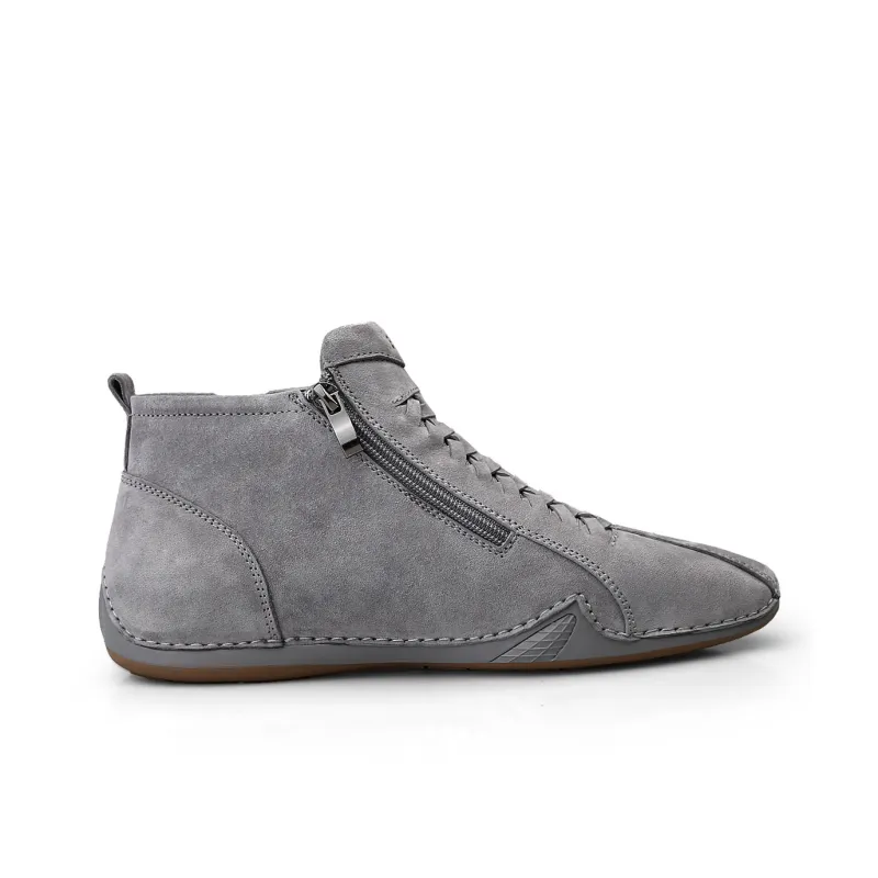 BECK Men's Casual Shoes Men Mid Top Gray, Beige-2