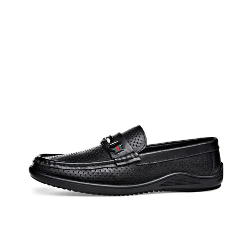 FOXER Men's Casual Shoes Men Low-Top Black