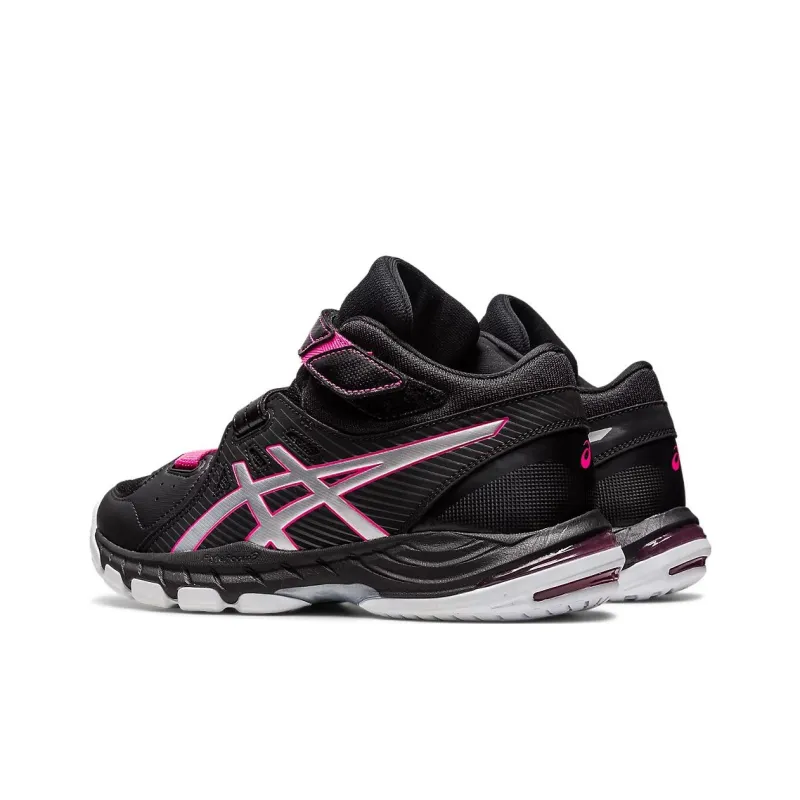 Asics Court Selfit 2 Court Selfit 2 Wear Resistant Slip Resistant Mid Top Volleyball Shoes Unisex Black Silver-3