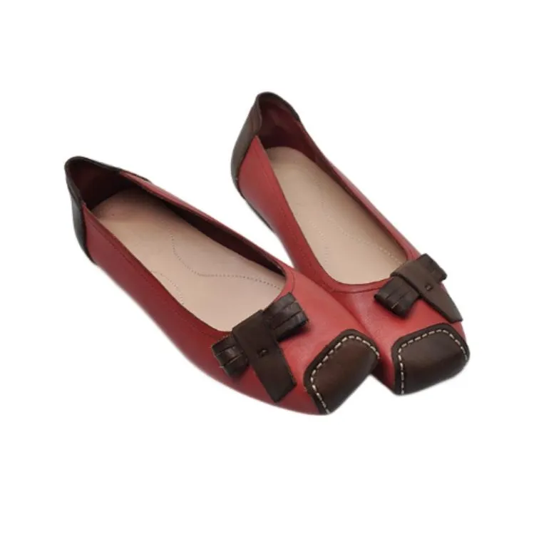 ARTMU Women's Casual Shoes Women's Low Top Red/Brown/Beige-2