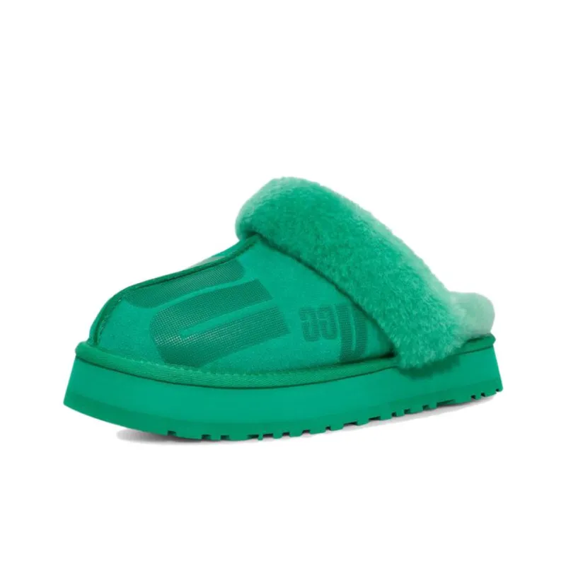 UGG Disquette Fashion Cotton Slipper Women's Green-0