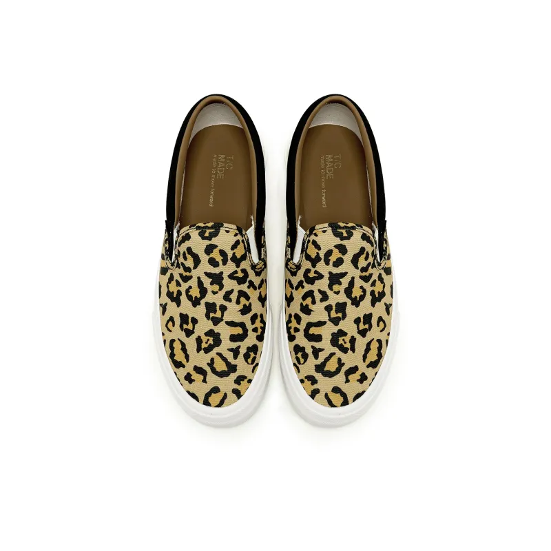 TC Tcmade 013 Low-Top Canvas Shoes Unisex Leopard Print Black-3