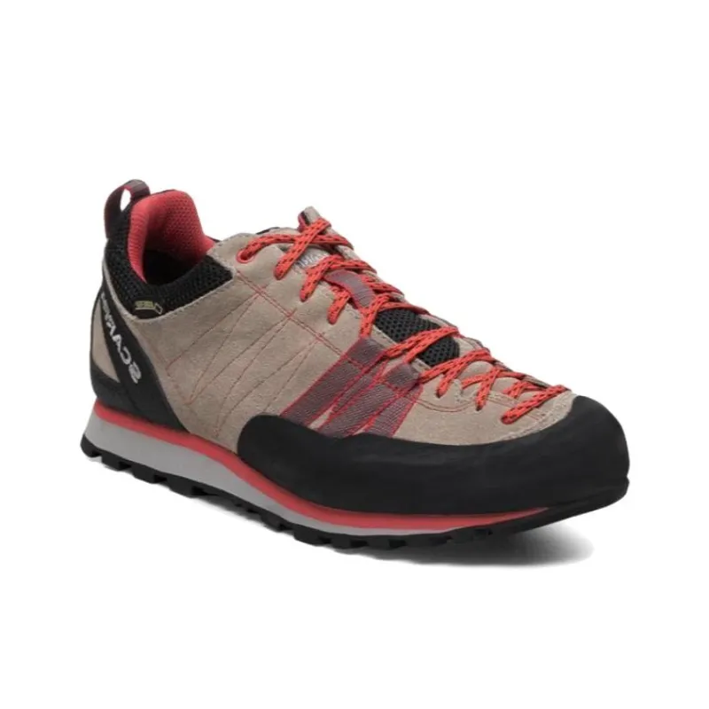 SCARPA Crux GTX Cushioning Wear-Resistant Low-Top Trekking Shoes Women's Gray Red-1