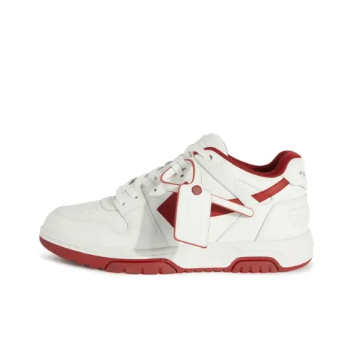 OFF-WHITE Out Of Office OOO Low Tops White Red White Tag