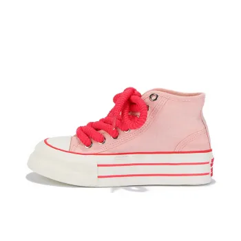 Yobn Non-slip Lightweight High-Top Canvas Shoes Women's Pink