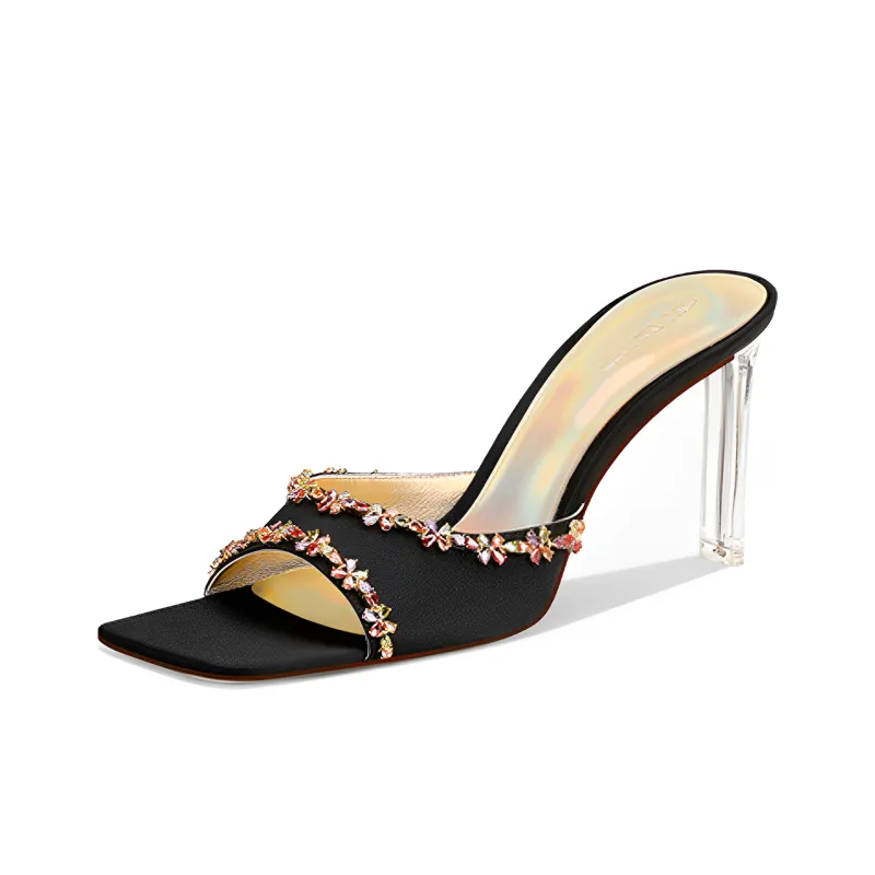 SHUDAIER Slide Slippers Women's Black-0