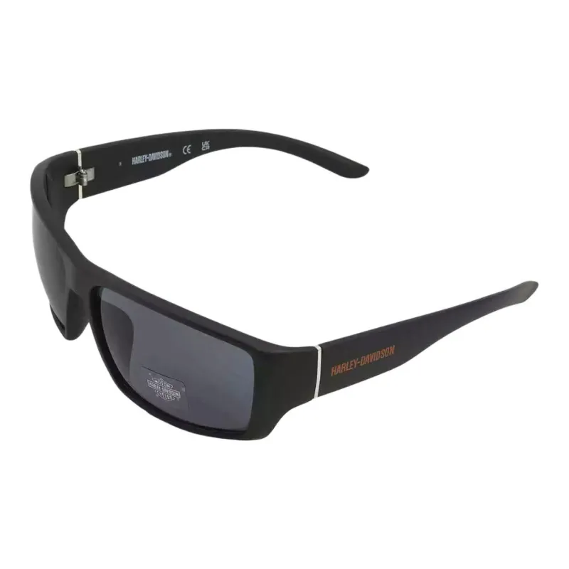 Harley Davidson Plastic Rectangular Sunglasses Men's Black-3