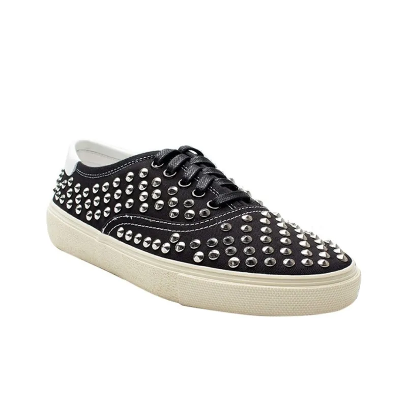 SAINT LAURENT Low Top Stylish Skateboarding Shoes Men's Black-2