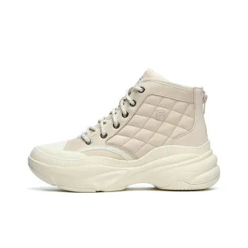 FILA Bread Mid Wear Resistant Mid Top Casual Shoes Women's Cassava Pink