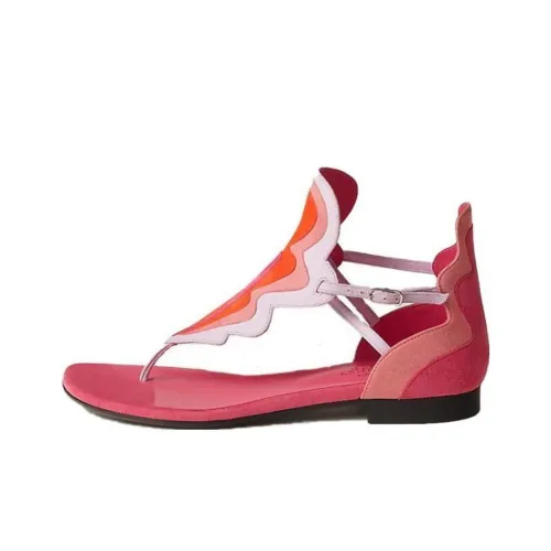 HERMES Strap Sandals Women's Pink