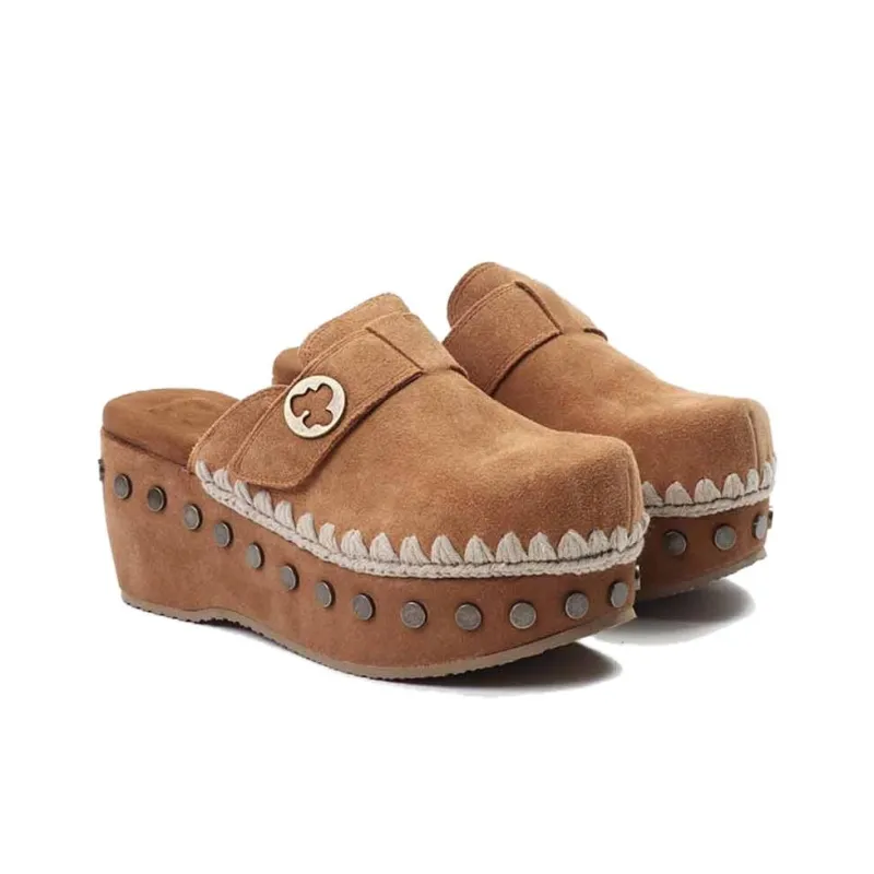 Mou 67mm Leather Mules-5