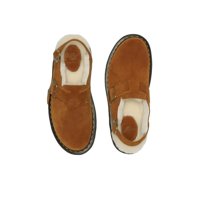 Dr. Martens Jorge Shearling Slingback Mule 'Brown'-4