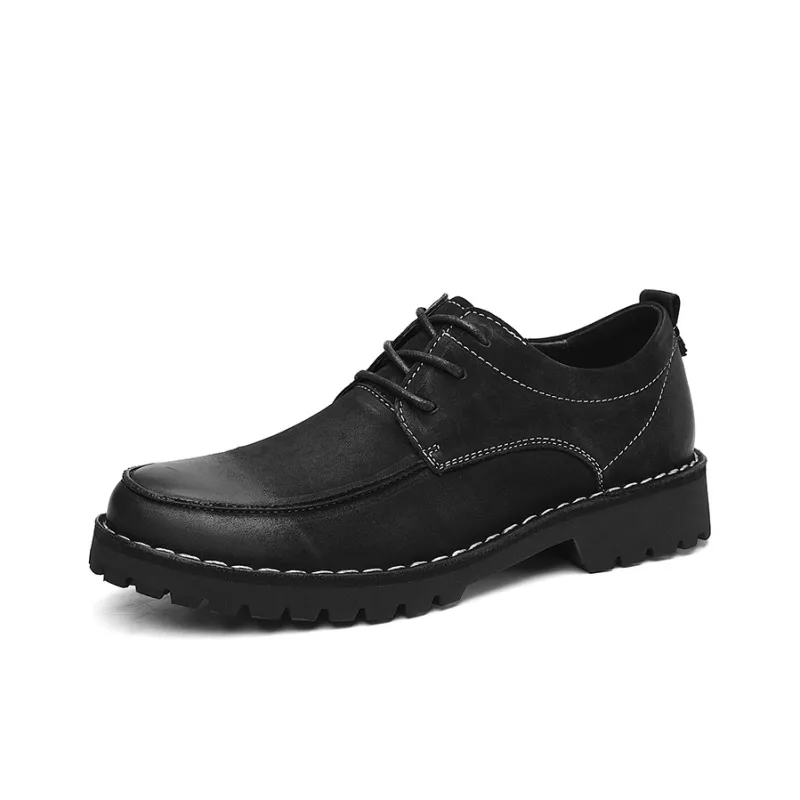 Laoks Men's Casual Shoes Men Low Top Brown/Black-5