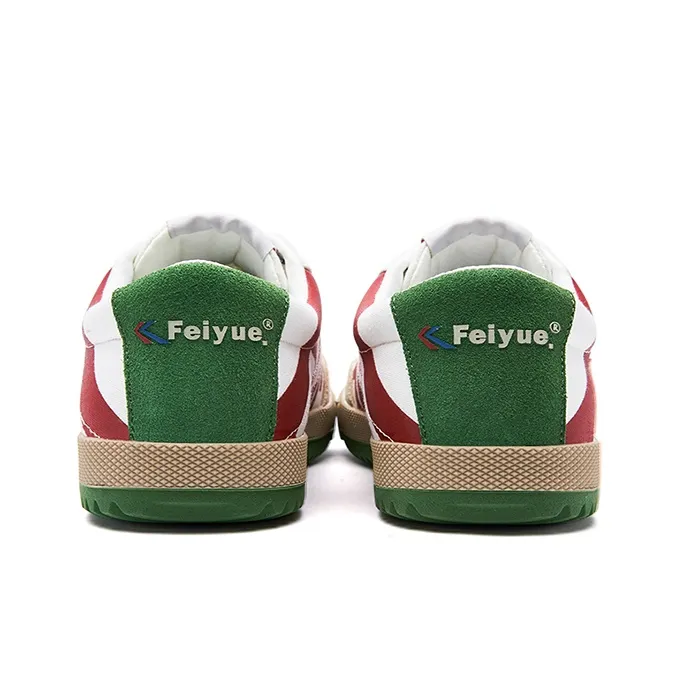 Adm x Feiyue Canvas Shoes Unisex White Red Green-4