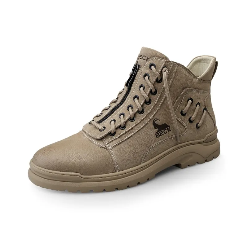 BECK Height Increasing Wear-Resistant Slip-Resistant High-Top Casual Shoes Unisex-10