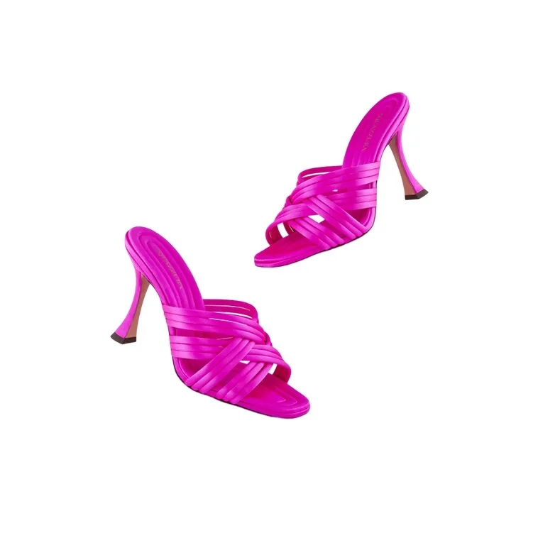 AQUAZZURA Oahu 95mm Satin Sandals-3
