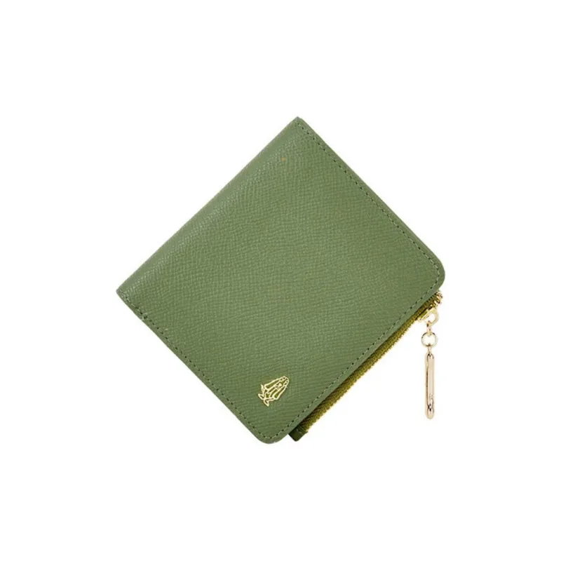 Hush Puppies Cow Leather Wallet Mini Women's Green-3