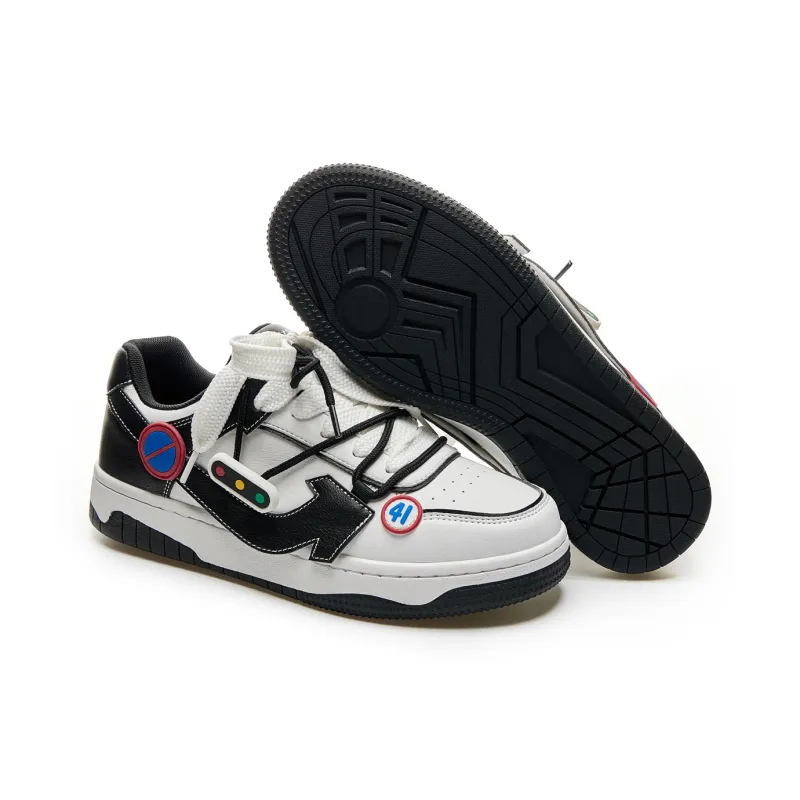 LAZY BONS Height Increasing Abrasion Resistant Lightweight Breathable Slip Resistant Low Top Skateboard Shoes Unisex-9